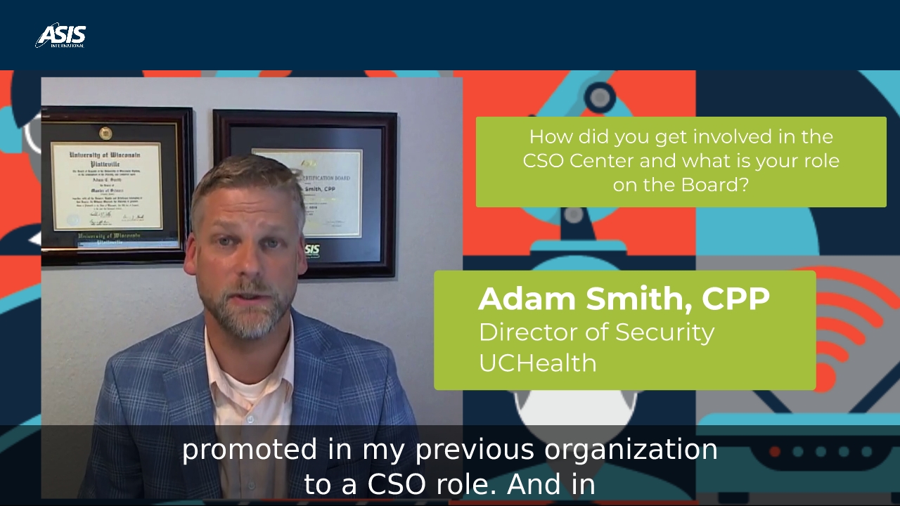 Get to Know the CSO Center Board: Adam Smith, CPP
