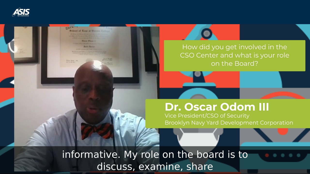 Get to Know the CSO Center Board: Dr. Oscar Odom III