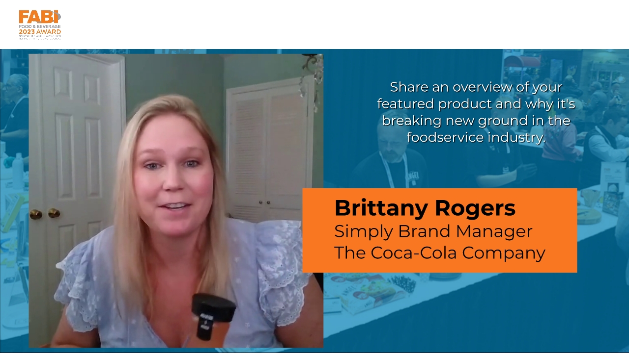 Brittany Rogers, Simply Brand Manager for the Coca-Cola Company describes NRAS FABI Award candidate, Simply Mixology.  